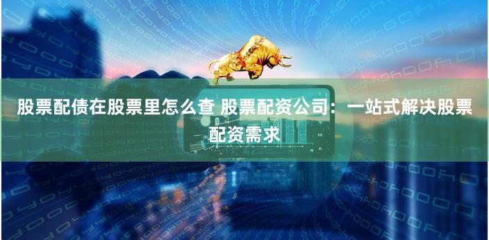 股票配债在股票里怎么查 股票配资公司：一站式解决股票配资需求